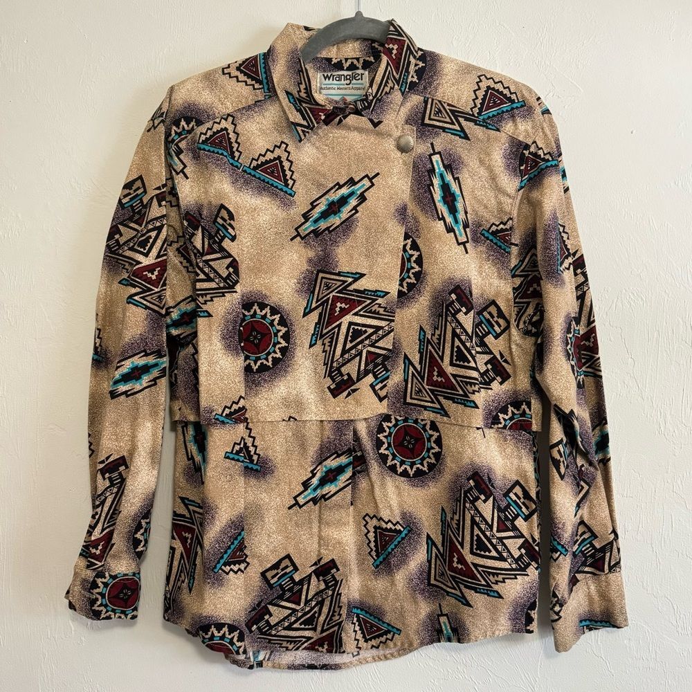 Vintage Wrangler Aztec Pattern Pearlsnap